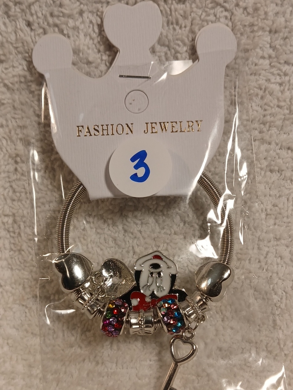Fashion Jewelry Charm Bracelet - Silver Tone